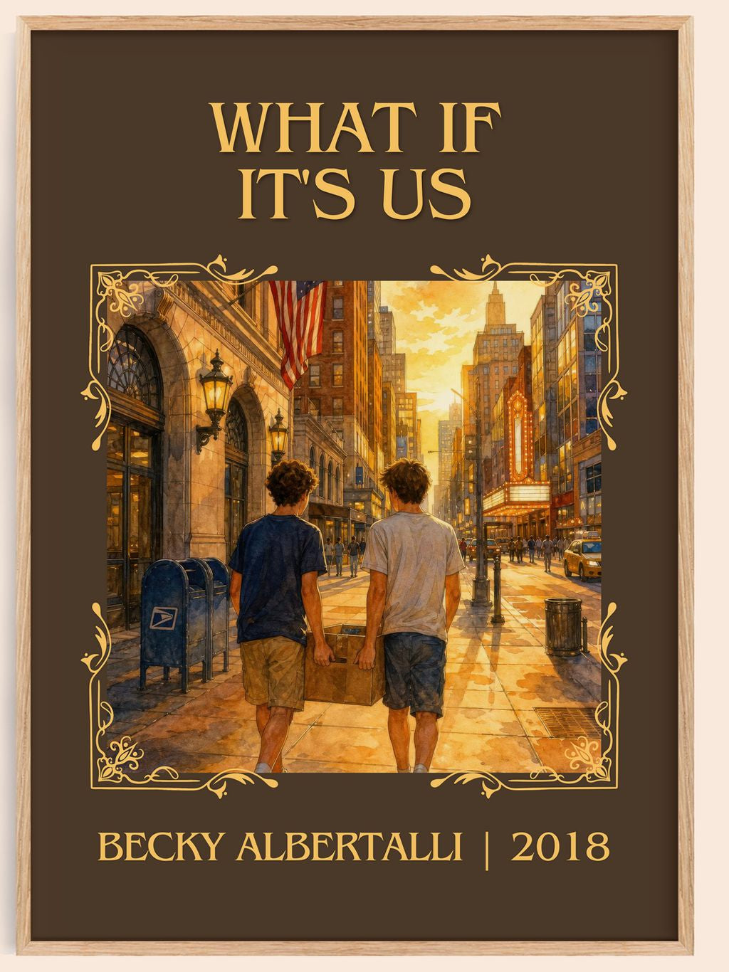 What If It's Us Classic Book Art Print by Becky Albertalli – book poster