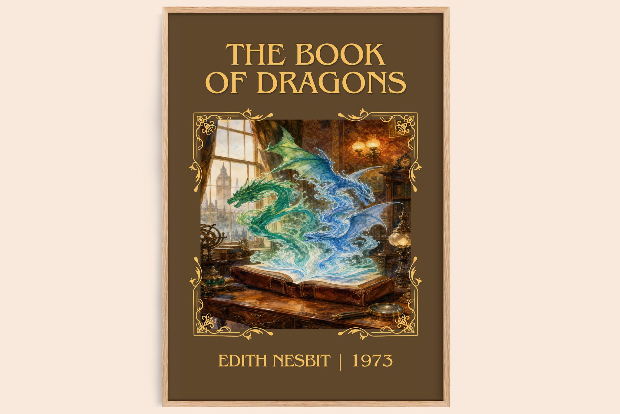 The Book of Dragons Classic Book Art Print by Edith Nesbit