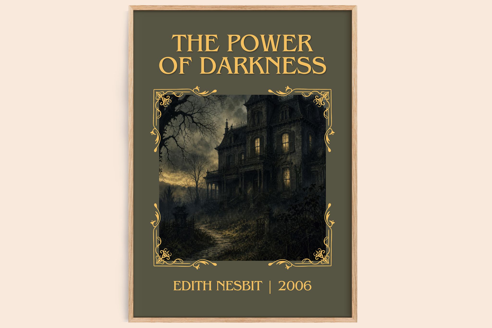 The Power of Darkness Classic Book Art Print by Edith Nesbit