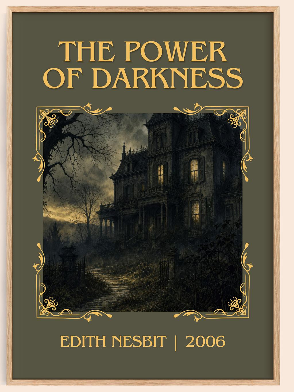 The Power of Darkness Classic Book Art Print by Edith Nesbit – book poster