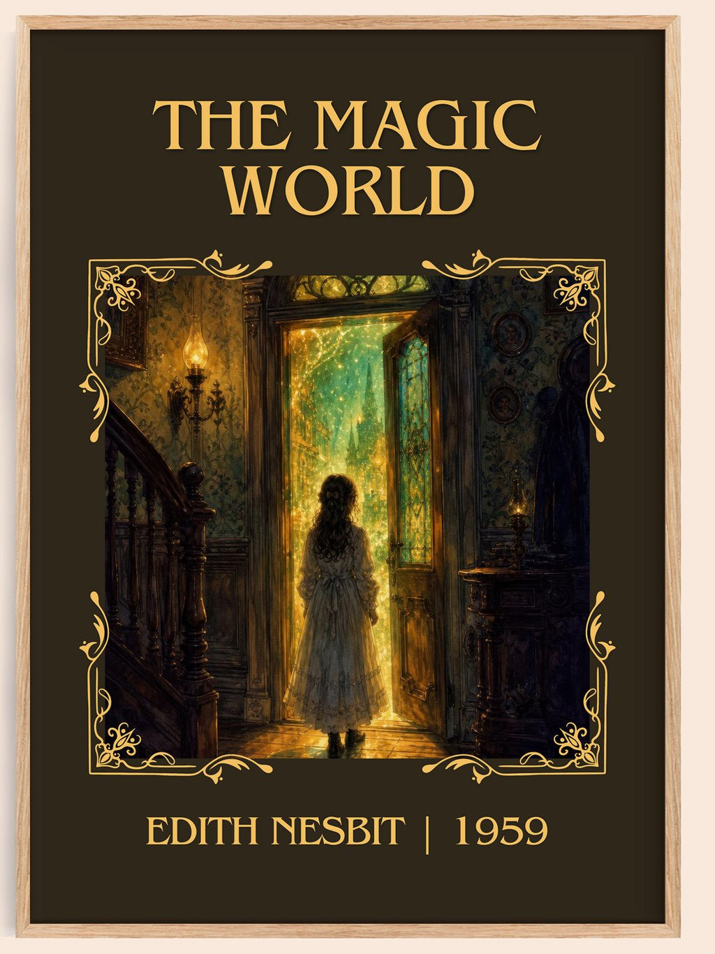 The Magic World Classic Book Art Print by Edith Nesbit – book poster