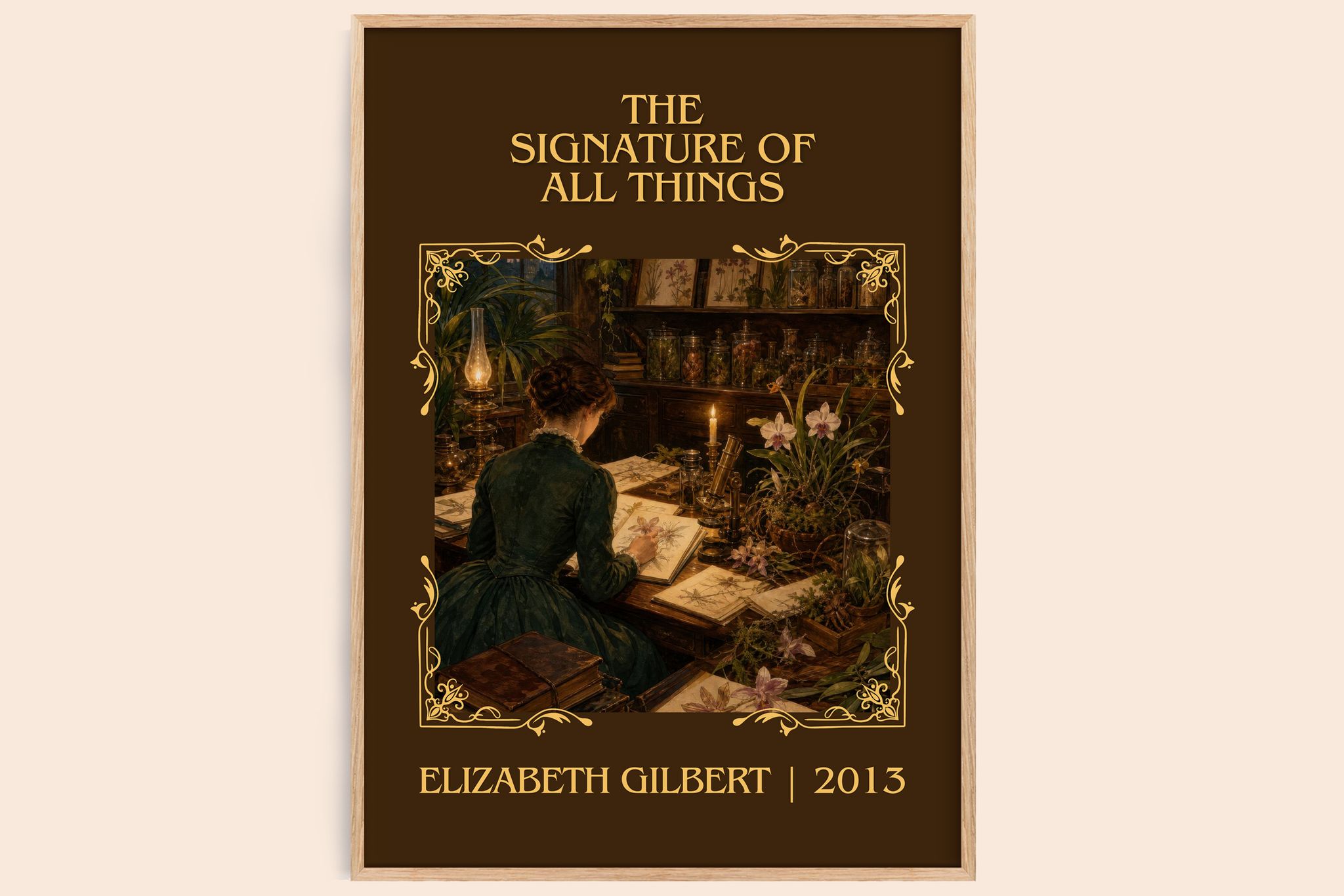 signature of all things Classic Book Art Print by Elizabeth Gilbert
