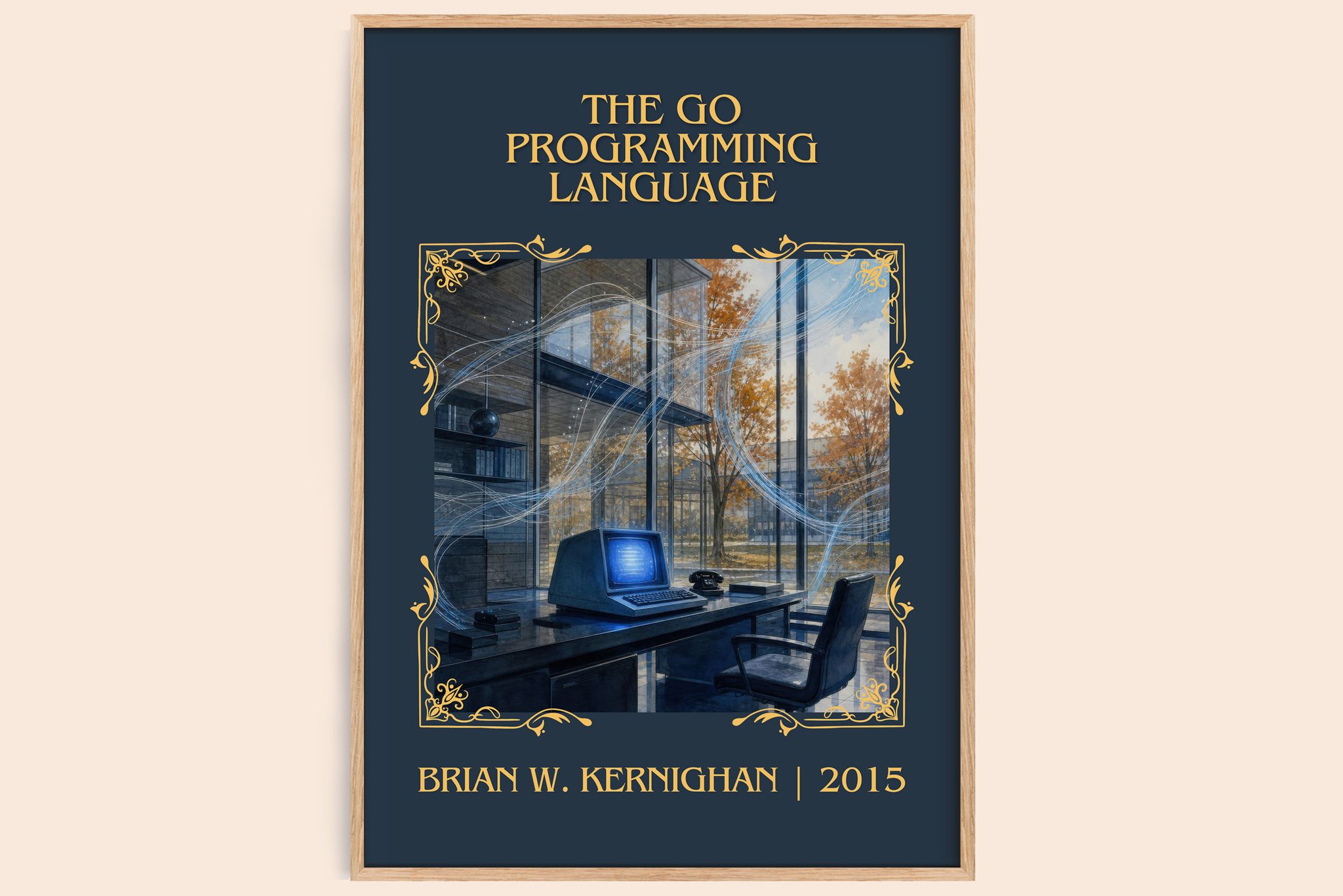 Go Programming Language Classic Book Art Print by Brian W. Kernighan