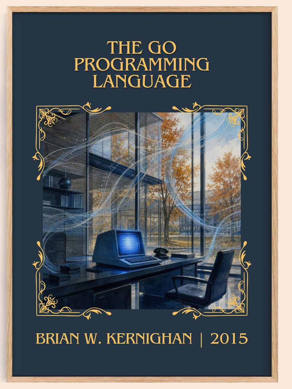 Go Programming Language Classic Book Art Print by Brian W. Kernighan – book poster