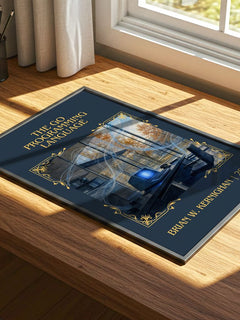 Go Programming Language Classic Book Art Print by Brian W. Kernighan – print on a sunlit desk