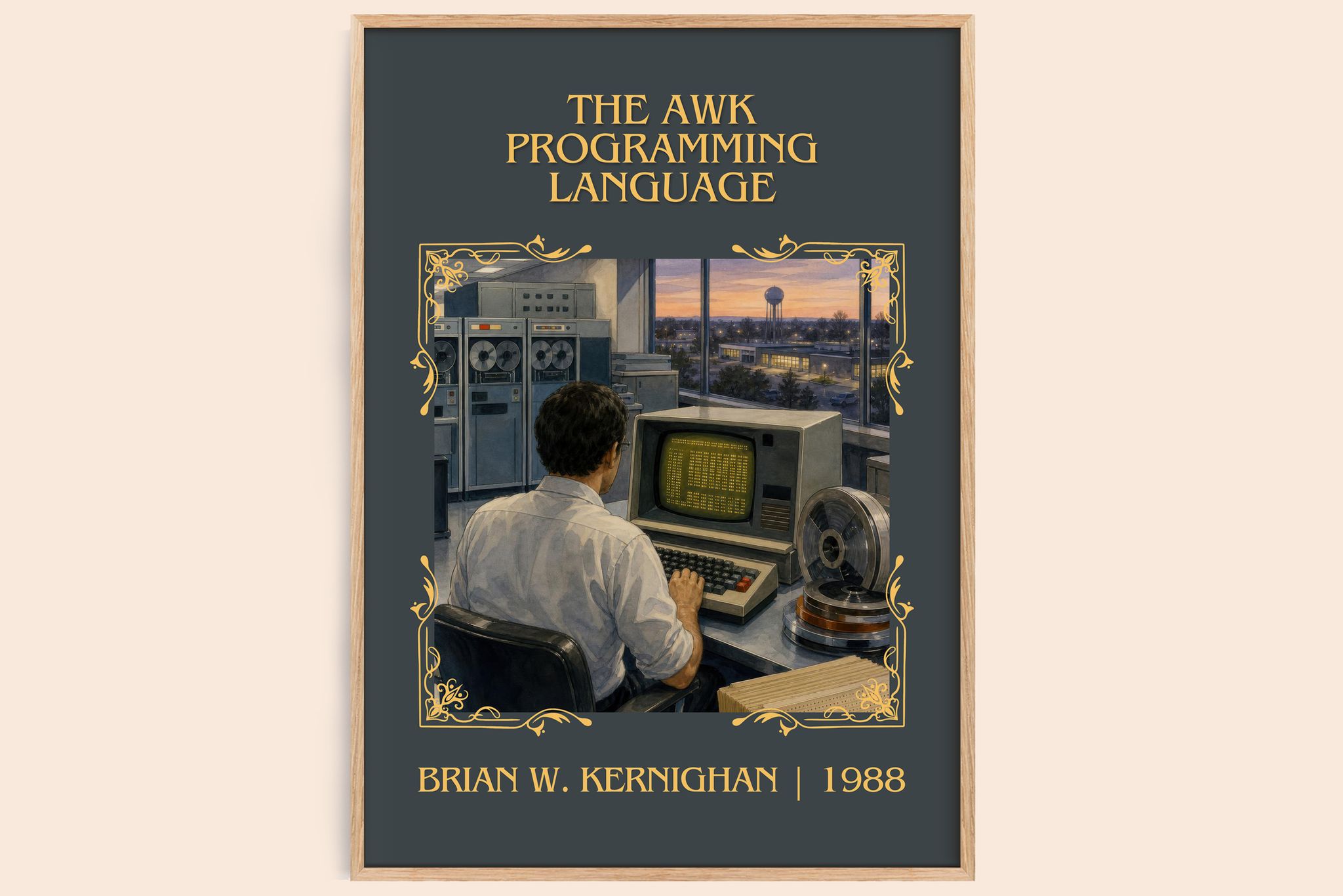 AWK programming language Classic Book Art Print by Brian W. Kernighan