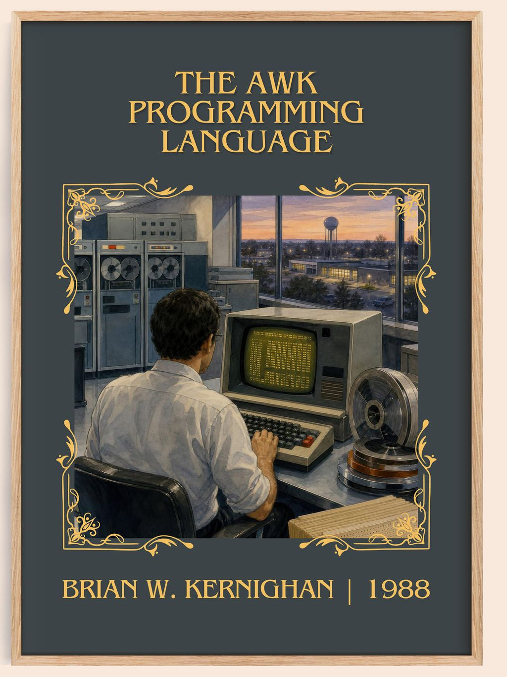 AWK programming language Classic Book Art Print by Brian W. Kernighan – book poster