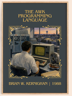 AWK programming language Classic Book Art Print by Brian W. Kernighan – book poster