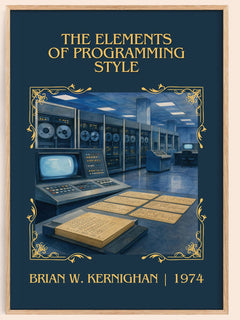 elements of programming style Classic Book Art Print by B. Kernighan – book poster