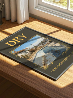 Dry Classic Book Art Print by Neal Shusterman – print on a sunlit desk