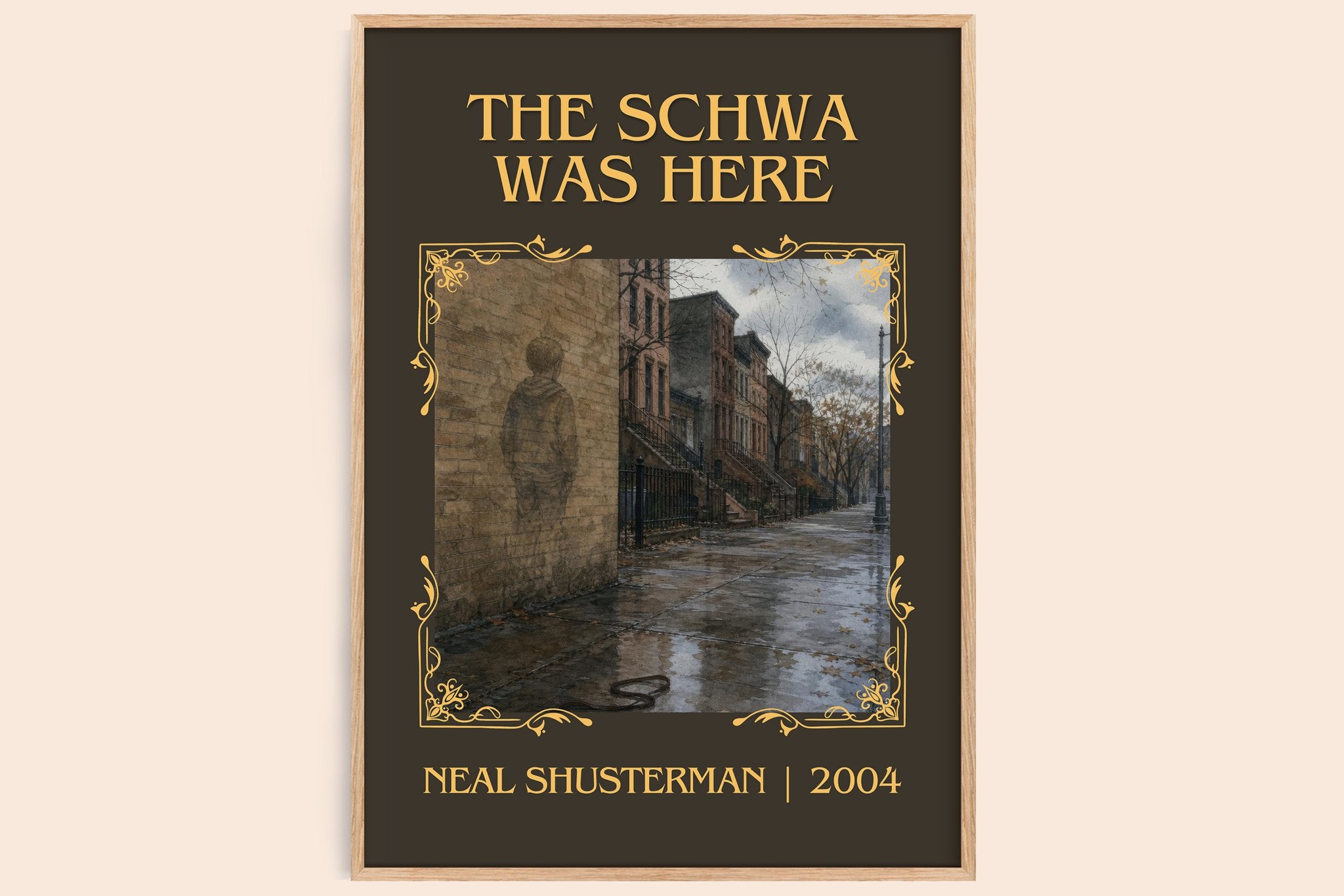 The Schwa was here Classic Book Art Print by Neal Shusterman
