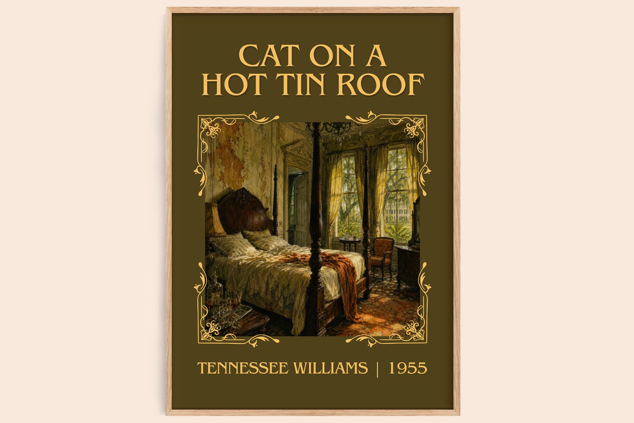 Cat on a Hot Tin Roof Classic Book Art Print by Tennessee Williams
