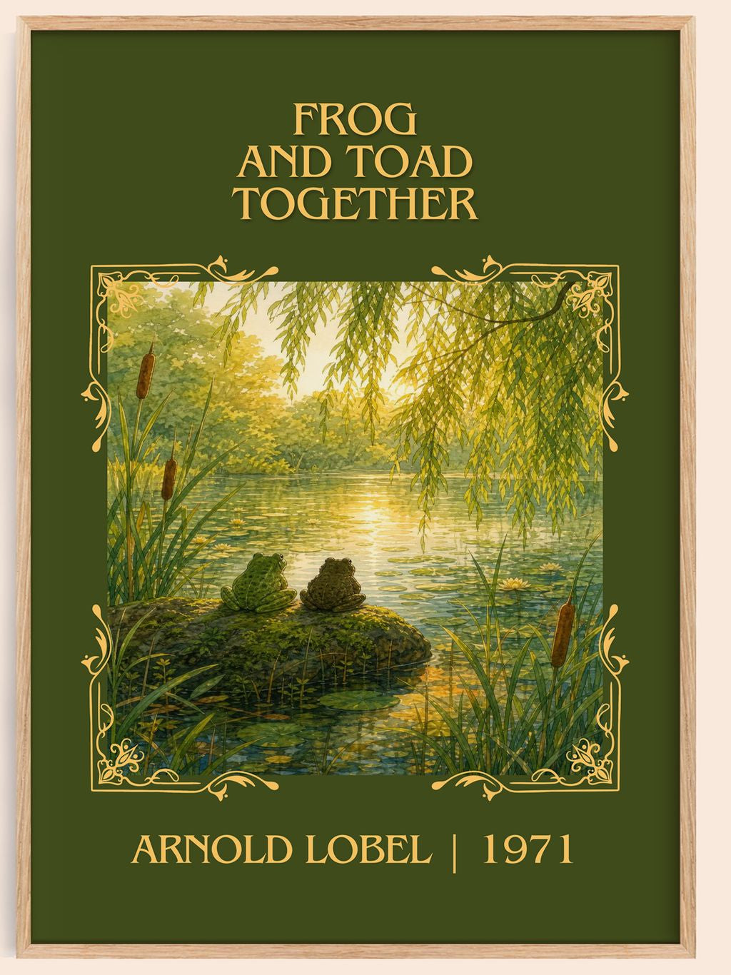 Frog and Toad Together Classic Book Art Print by Arnold Lobel – book poster