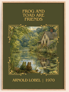 Frog and Toad Are Friends Classic Book Art Print by Arnold Lobel – book poster