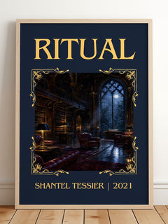 Ritual Classic Book Art Print by Shantel Tessier – framed print leaning on a wooden floor