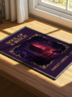 Soul of a Witch Classic Book Art Print by Harley Laroux – print on a sunlit desk