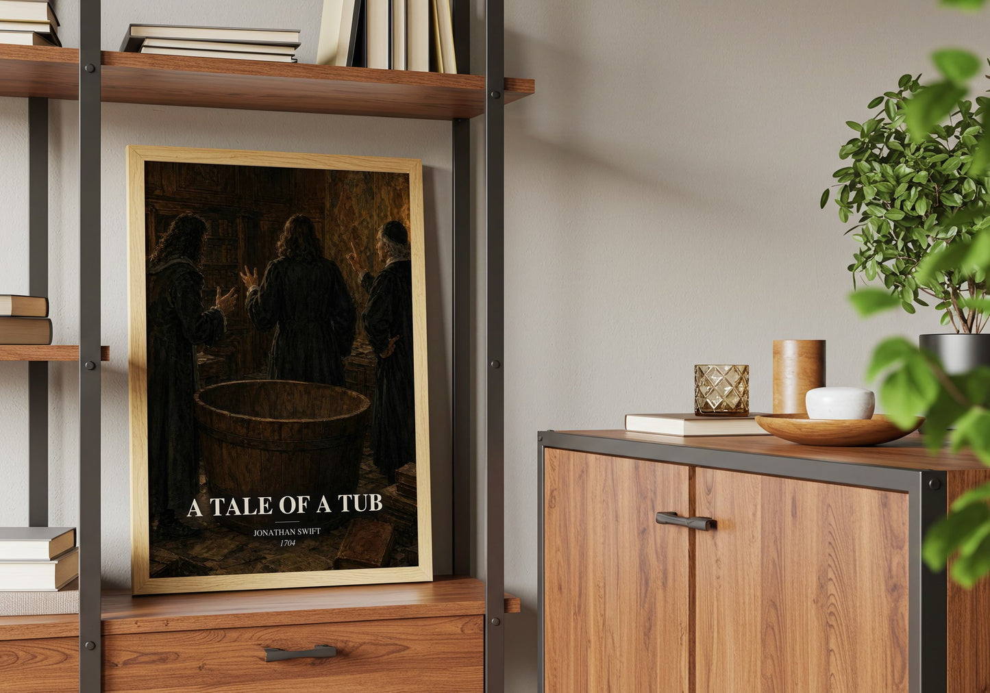 A Tale Of A Tub book watercolour illustration paper finish options – matte satin gloss