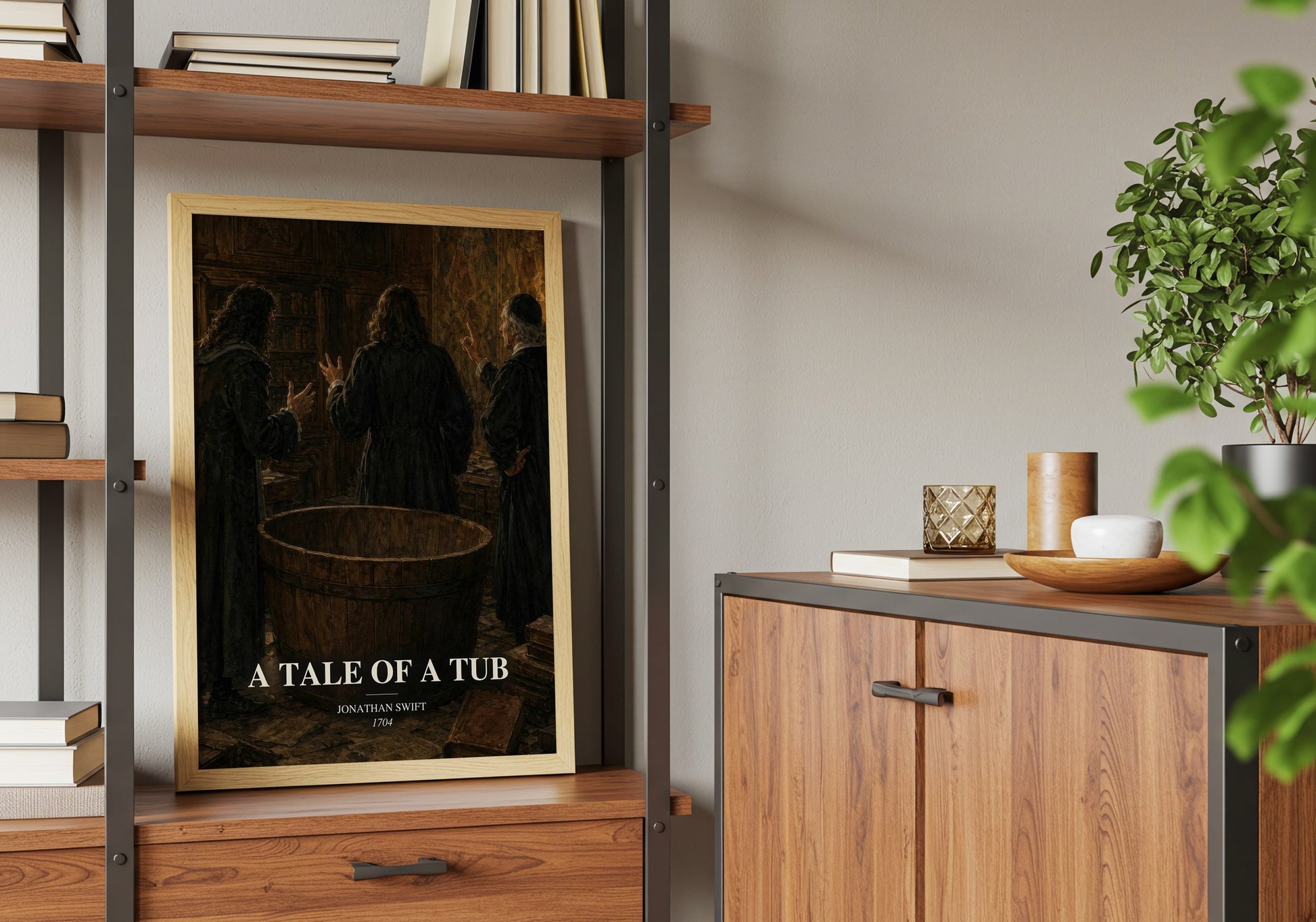 A Tale Of A Tub book watercolour illustration paper finish options – matte satin gloss