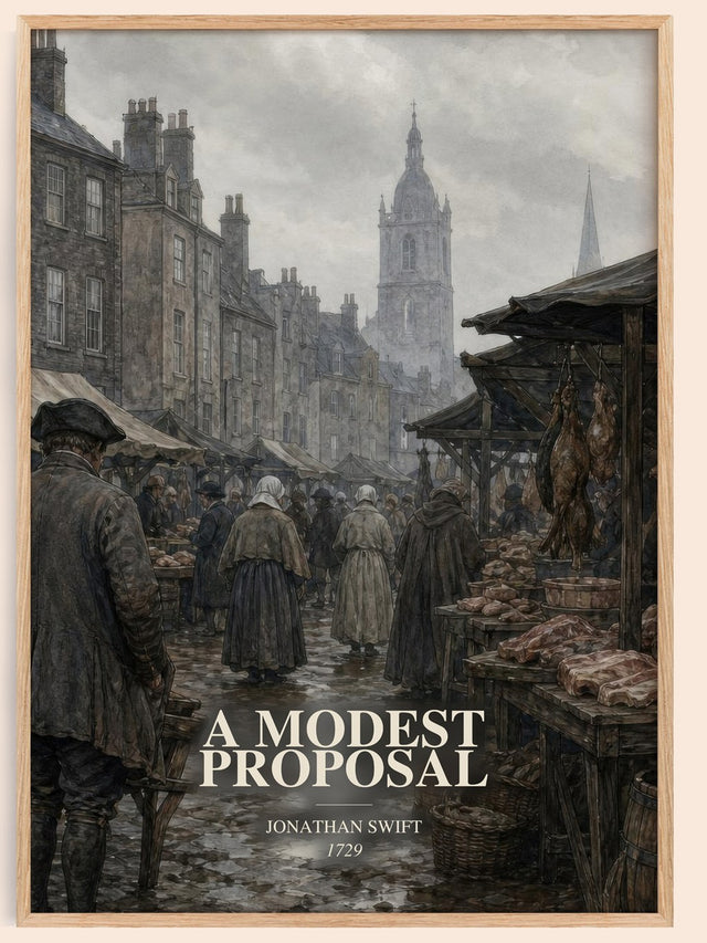 A Modest Proposal Book Watercolour Illustration by Jonathan Swift