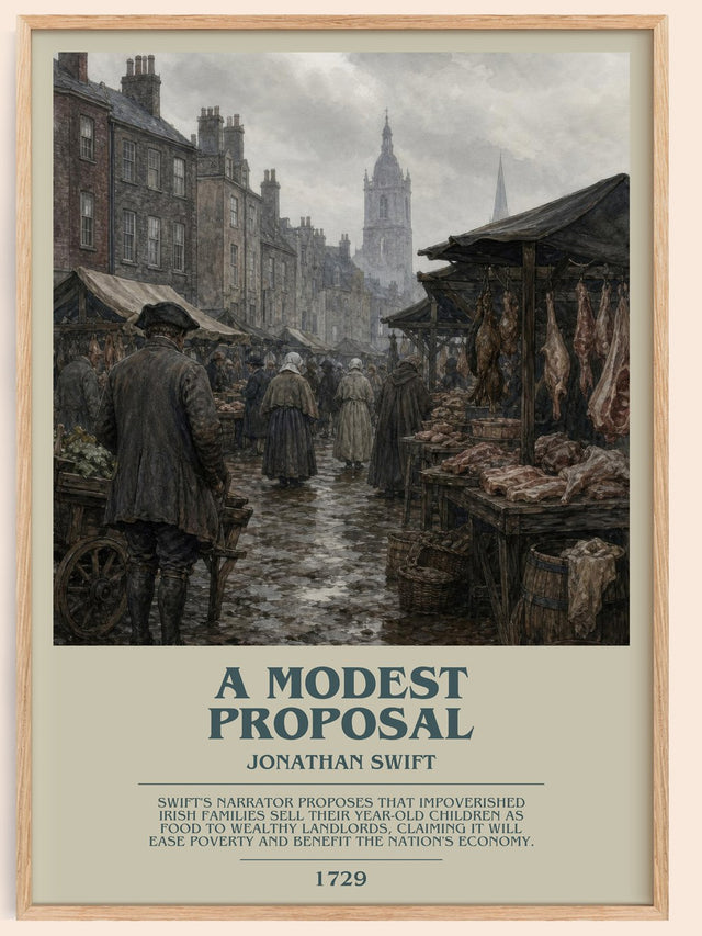 A Modest Proposal Bookish Wall Art by Jonathan Swift
