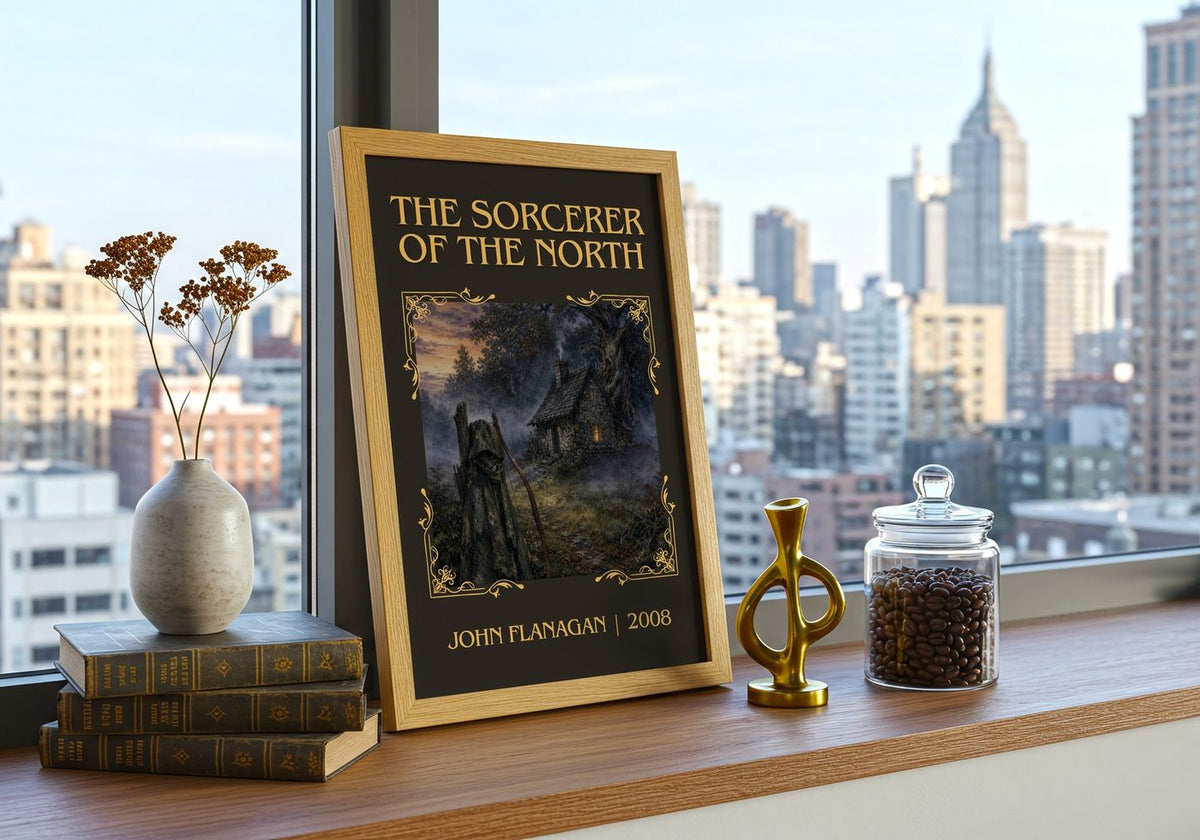 The Sorcerer of the North classic book art print paper finish options – matte satin gloss