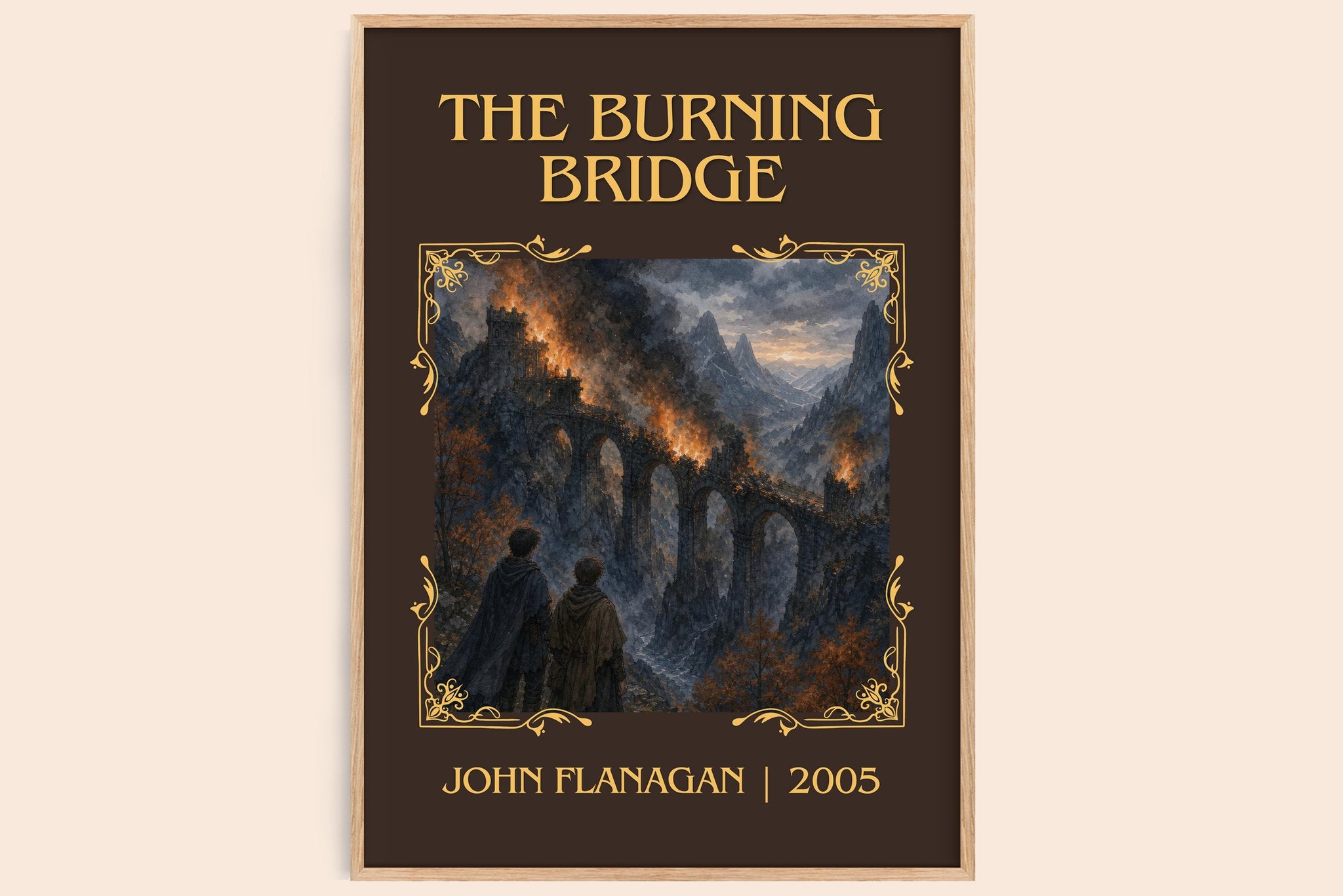 The Burning Bridge Classic Book Art Print by John Flanagan