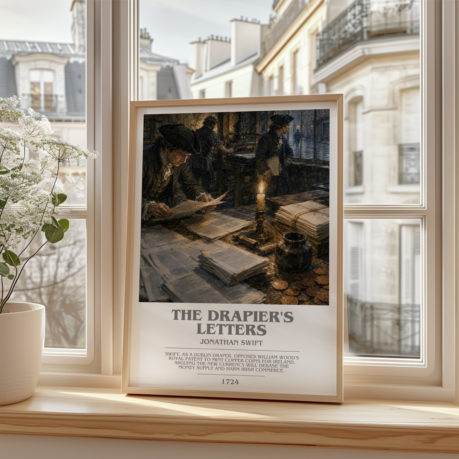 The Drapier'S Letters bookish poster colour and style options – Jonathan Swift book art