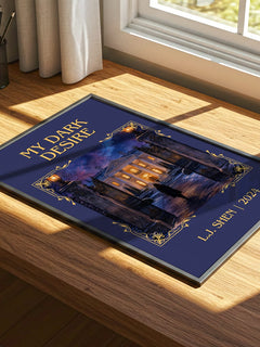 My Dark Desire Classic Book Art Print by L.J. Shen – print on a sunlit desk