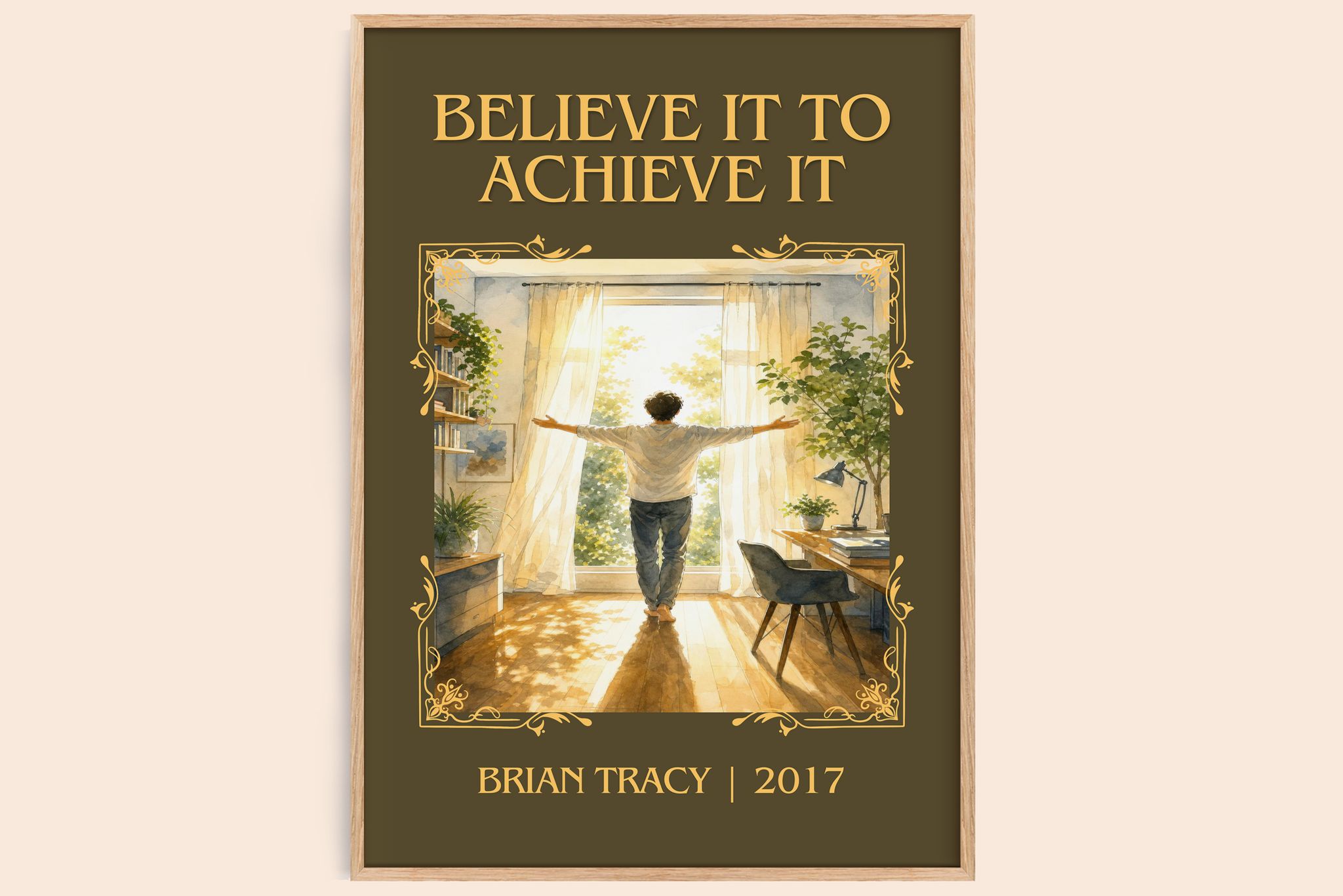 Believe It to Achieve It Classic Book Art Print by Brian Tracy