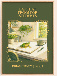 Eat That Frog! for Students Classic Book Art Print by Brian Tracy – book poster