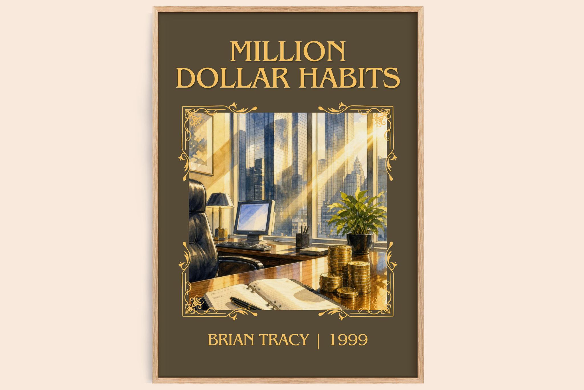 Million Dollar Habits Classic Book Art Print by Brian Tracy