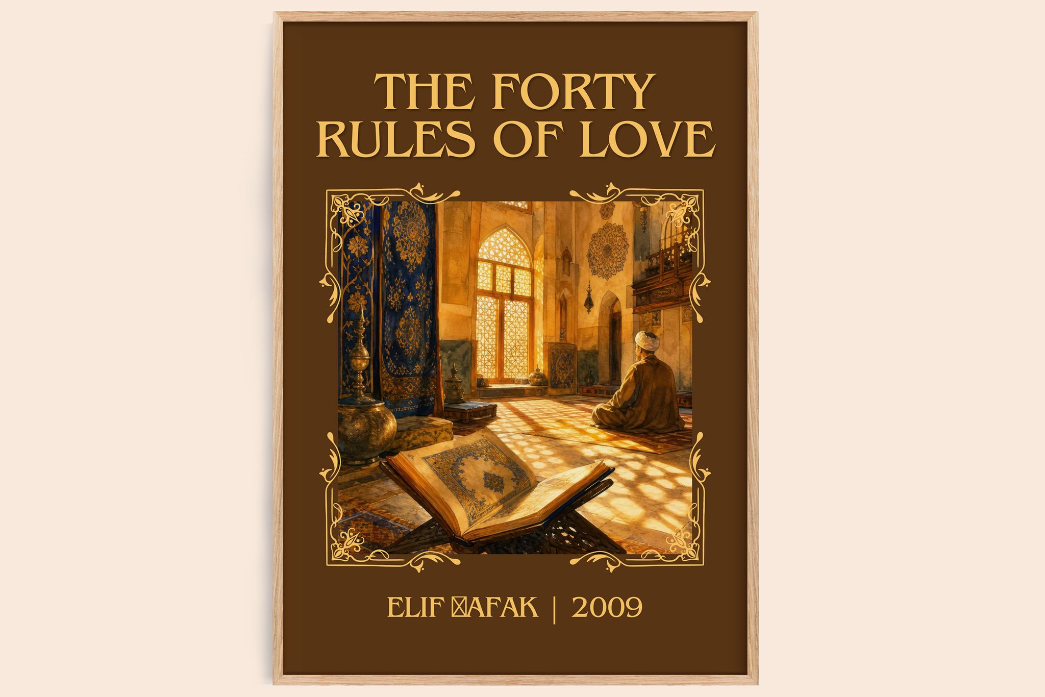 The Forty Rules of Love Classic Book Art Print by Elif Şafak
