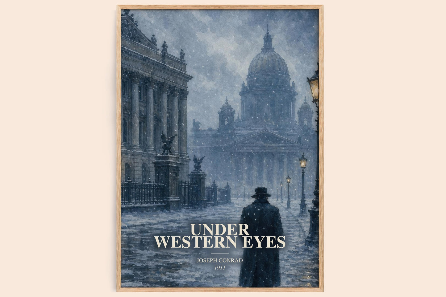 Under Western Eyes watercolour book poster by Joseph Conrad – framed literary art print