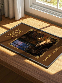 Modern man in search of a soul Classic Book Art Print by C. Jung – print on a sunlit desk