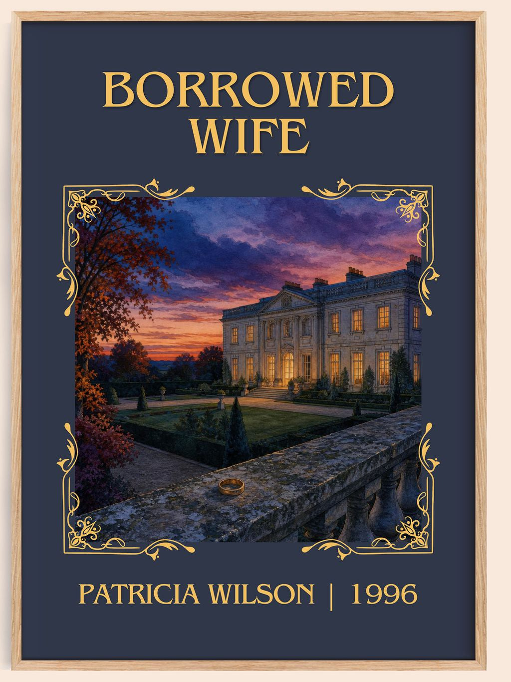Borrowed Wife Classic Book Art Print by Patricia Wilson – book poster