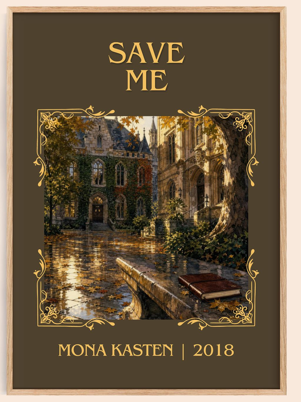 Save Me Classic Book Art Print by Mona Kasten – book poster