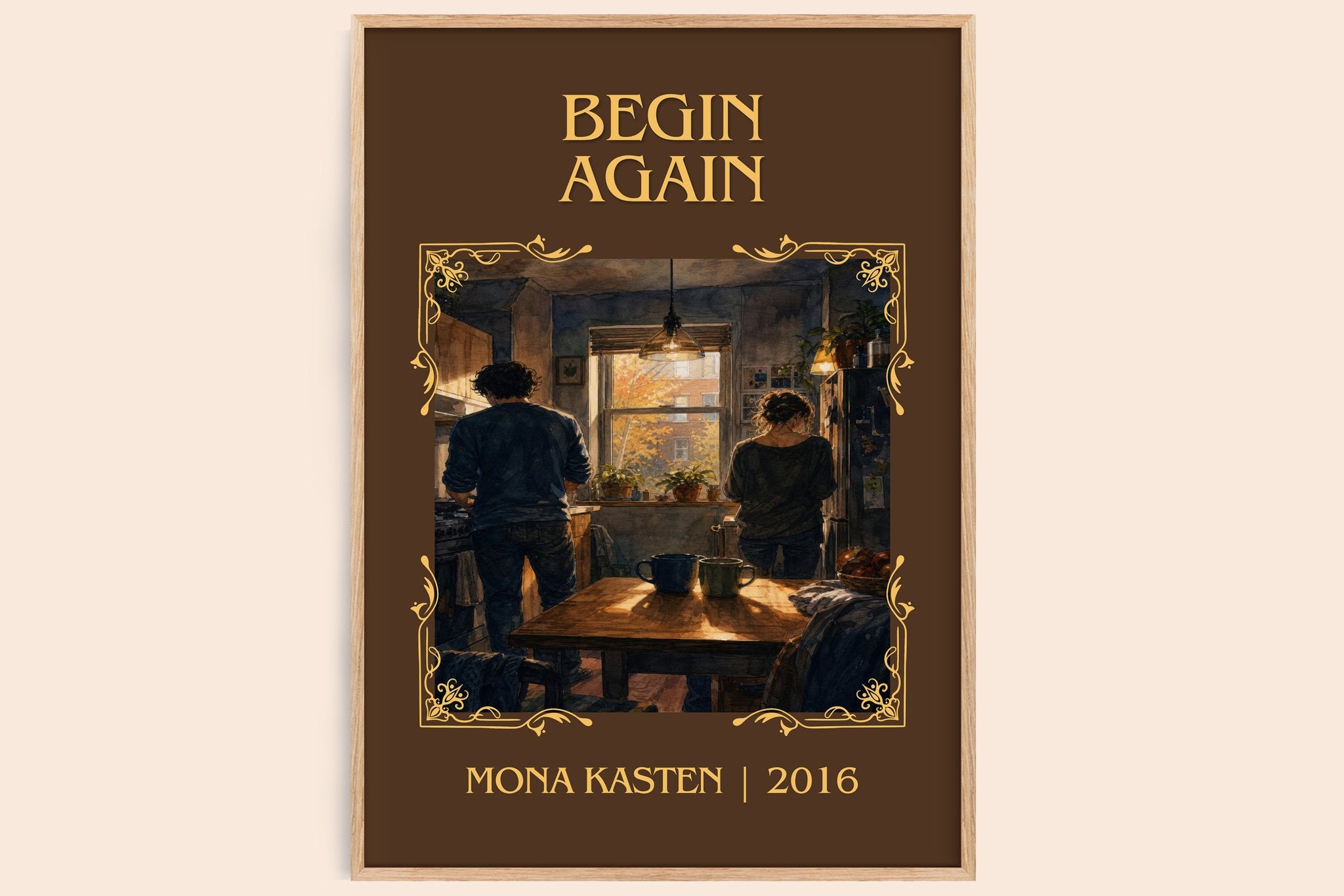 Begin Again Classic Book Art Print by Mona Kasten