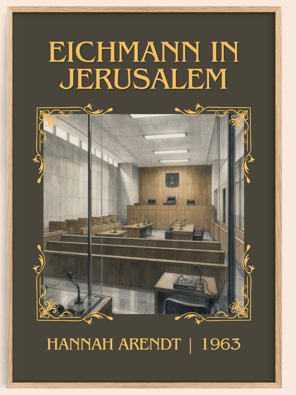 Eichmann in Jerusalem Classic Book Art Print by Hannah Arendt – book poster