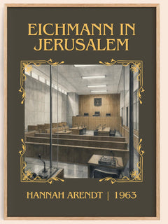 Eichmann in Jerusalem Classic Book Art Print by Hannah Arendt – book poster