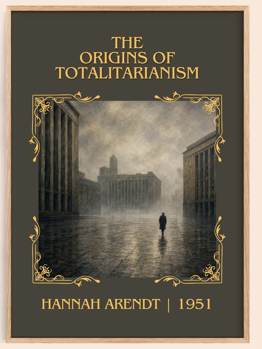 The Origins of Totalitarianism Classic Book Art Print by Hannah Arendt – book poster