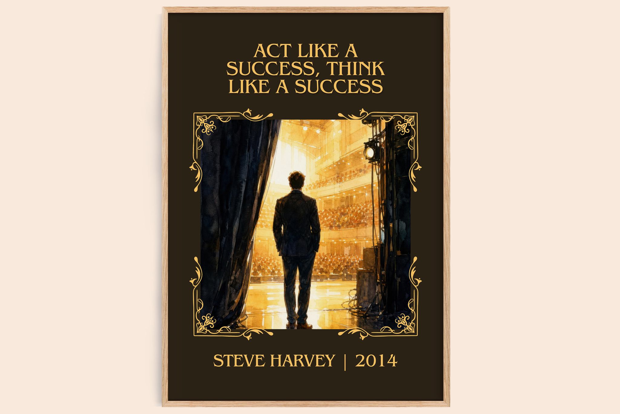 Act Like a Success, Think Like a Success Classic Book Art Print by Steve Harvey