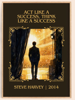 Act Like a Success, Think Like a Success Classic Book Art Print by Steve Harvey – book poster