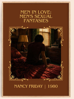 Men in Love: Men's Sexual Fantasies Classic Book Art Print by Nancy Friday – book poster