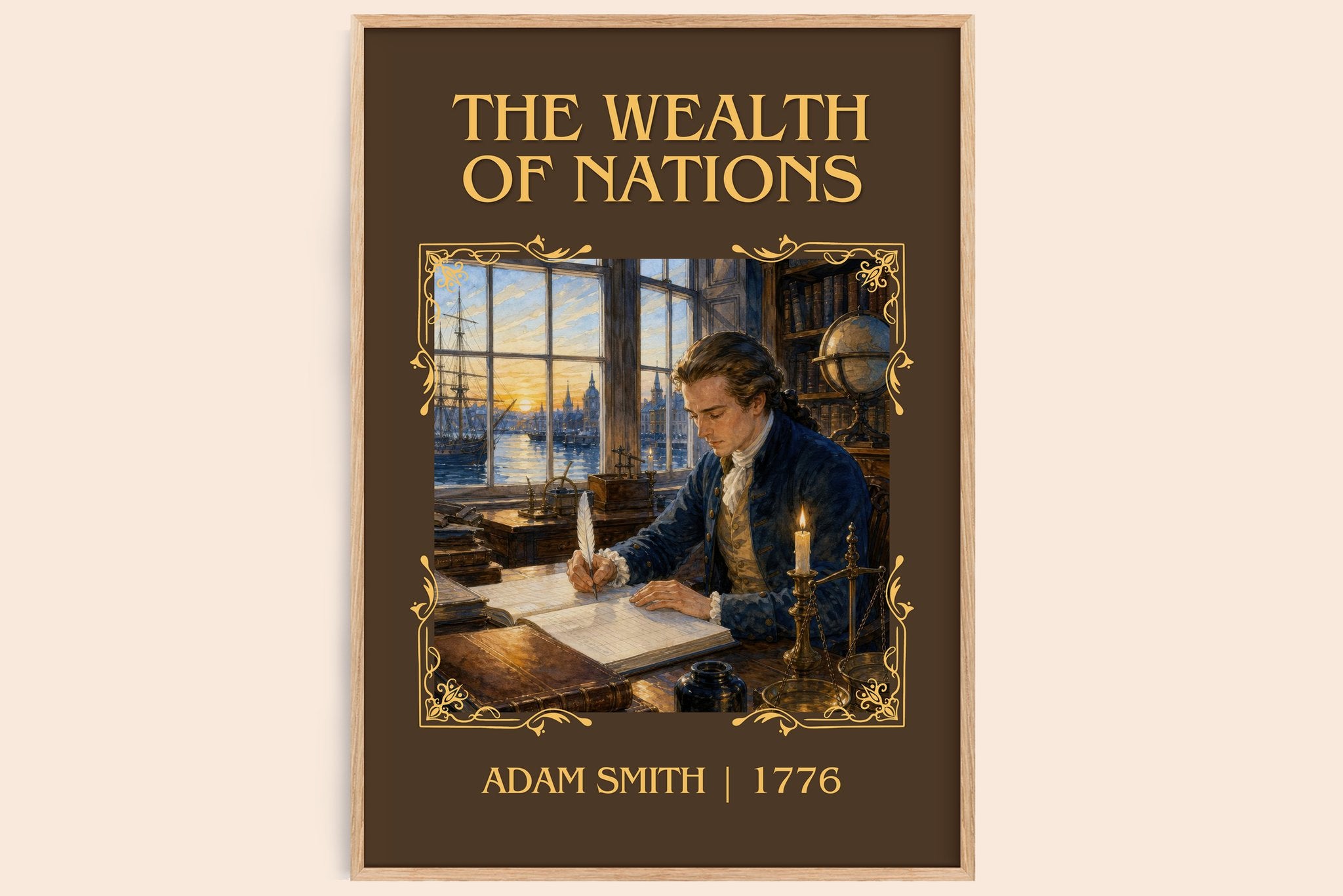 The Wealth of Nations Classic Book Art Print by Adam Smith