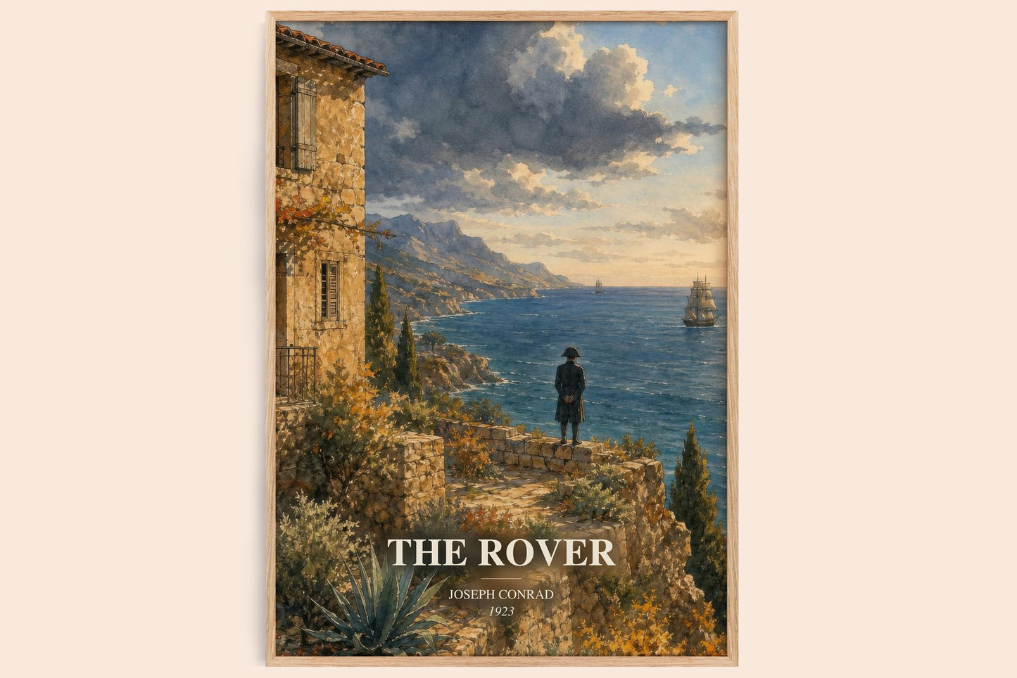 The Rover watercolour book poster by Joseph Conrad – framed literary art print