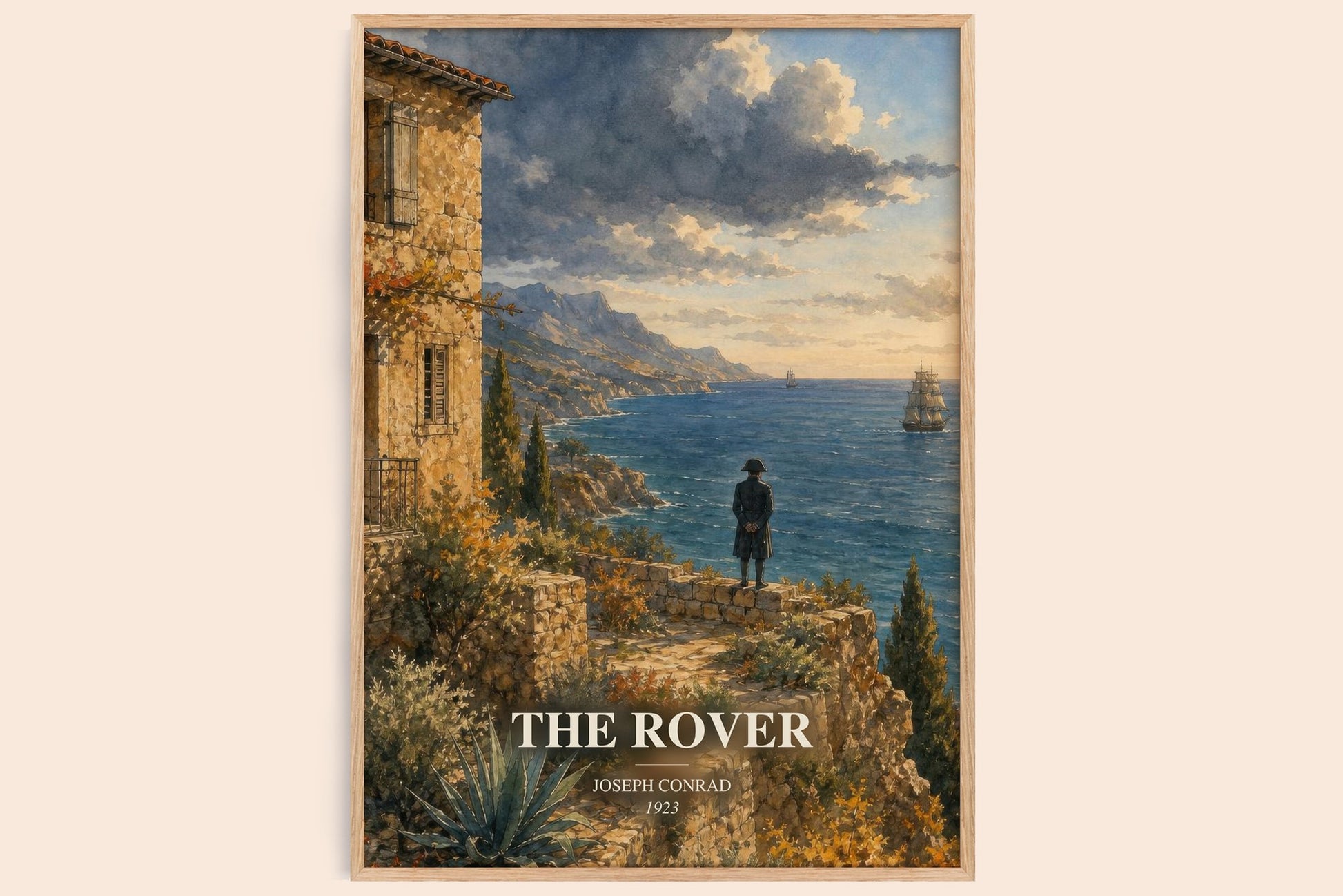 The Rover watercolour book poster by Joseph Conrad – framed literary art print