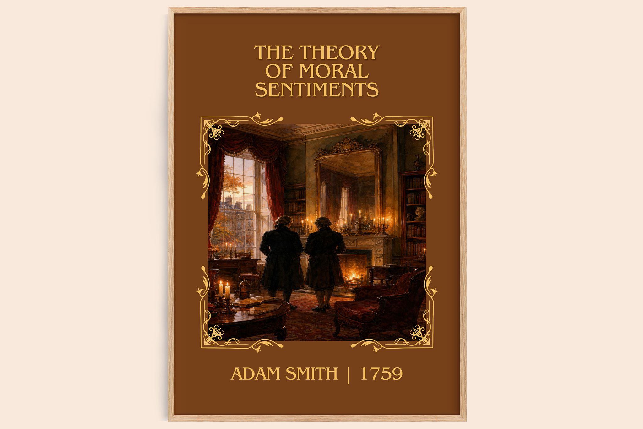 The theory of moral sentiments Classic Book Art Print by Adam Smith