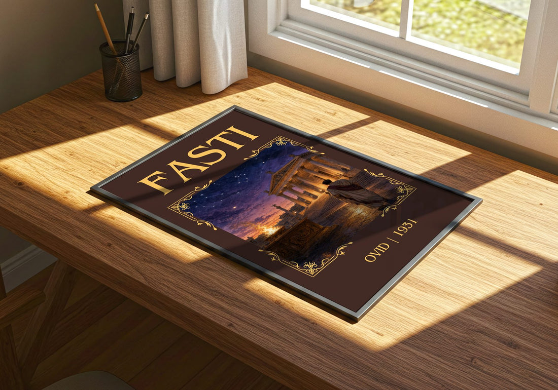 Fasti Classic Book Art Print by Ovid – print on a sunlit desk