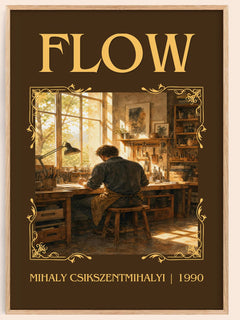 Flow Classic Book Art Print by Mihaly Csikszentmihalyi – book poster