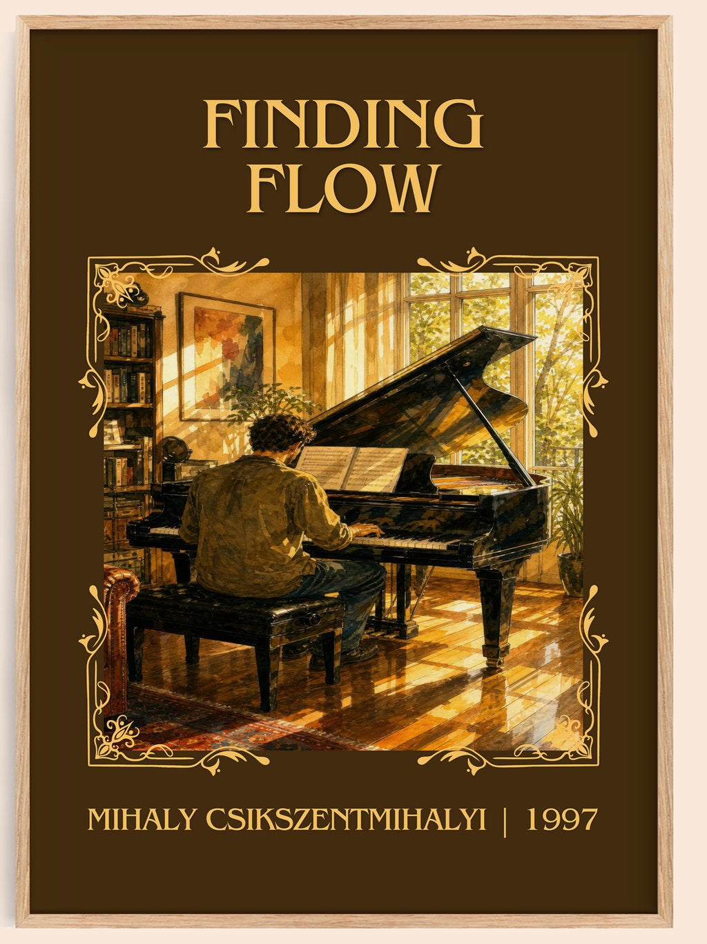Finding flow Classic Book Art Print by Mihaly Csikszentmihalyi – book poster